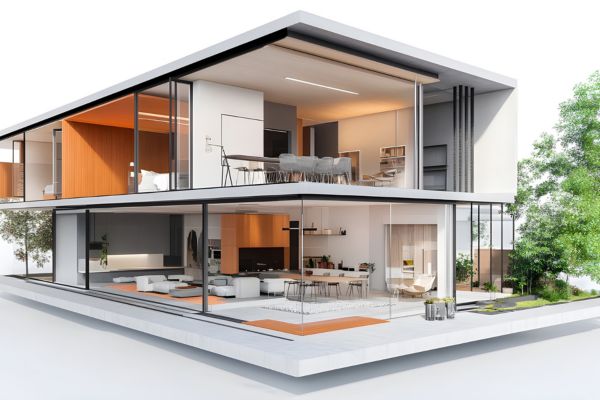 Compact house architecture